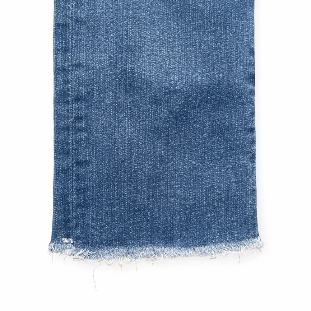 MOTHER The Hustler Ankle Fray Jeans Women’s Size 29 Blue Wash Raw Hem - Picture 4 of 9